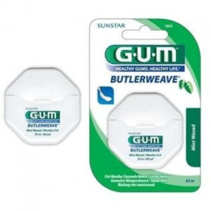 Hilo dental GUM® BUTLERWEAVE® con cera sabor menta