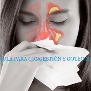 Fórmula para congestión nasal y goteo.