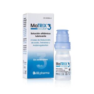 Matrix ocular® 3 solución oftálmica 10 ml
Hialuronato de sodio, Trehalosa, Arabinogalactan.