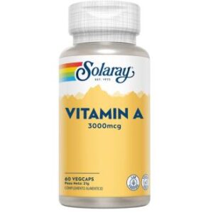 VITAMINA A 3000mcg (equivalente a 10000UI) 60vcap. (SOLARAY)