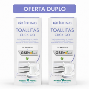 DUPLO GSE ÍNTIMO TOALLITAS CLICK GO 10uds+10 uds